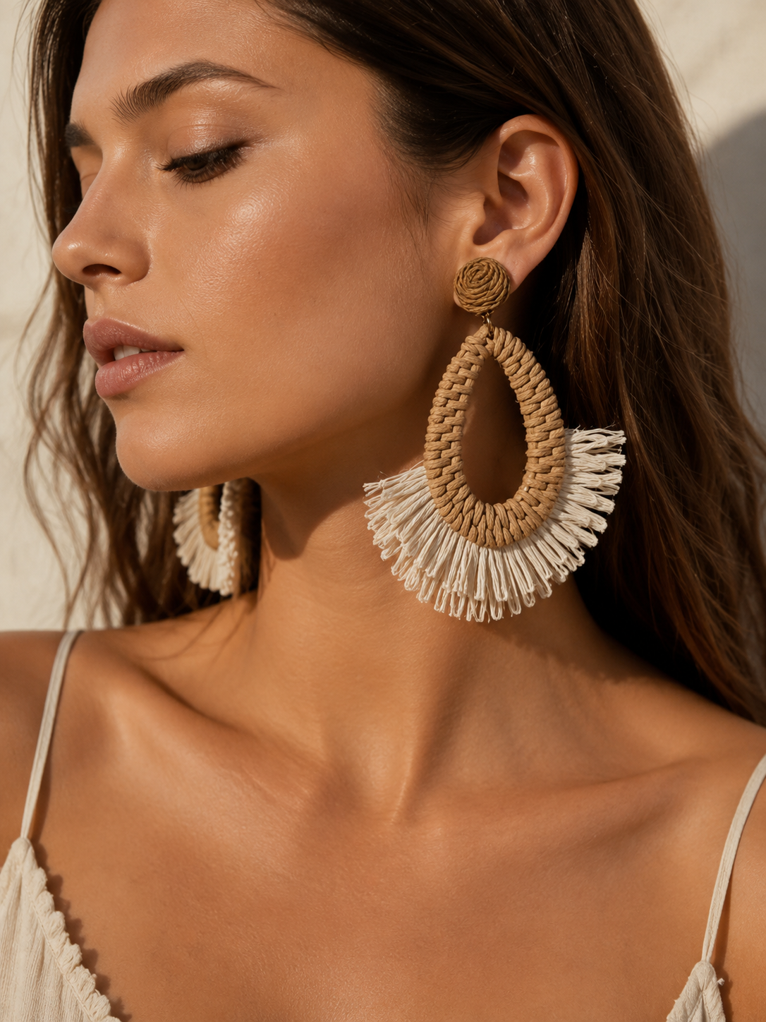 Coastal Fringe Statement Earrings