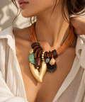 Earthbound Sculptural Statement Necklace