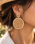 Coastal Woven Circle Earrings
