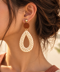 Coastal Teardrop Woven Earrings